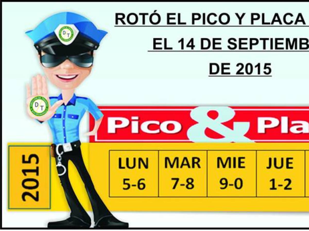 Nuevo director de tránsito anuncia pico y placa con variaciones para 2016