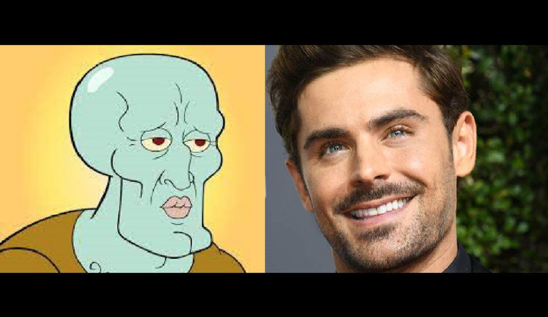 "Es el Calamardo guapo" y otros memes sobre el rostro de Zac Efron