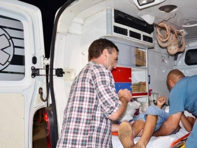 El menor accidentado tuvo que ser trasladado de urgencia hasta el hospital de Neiva.