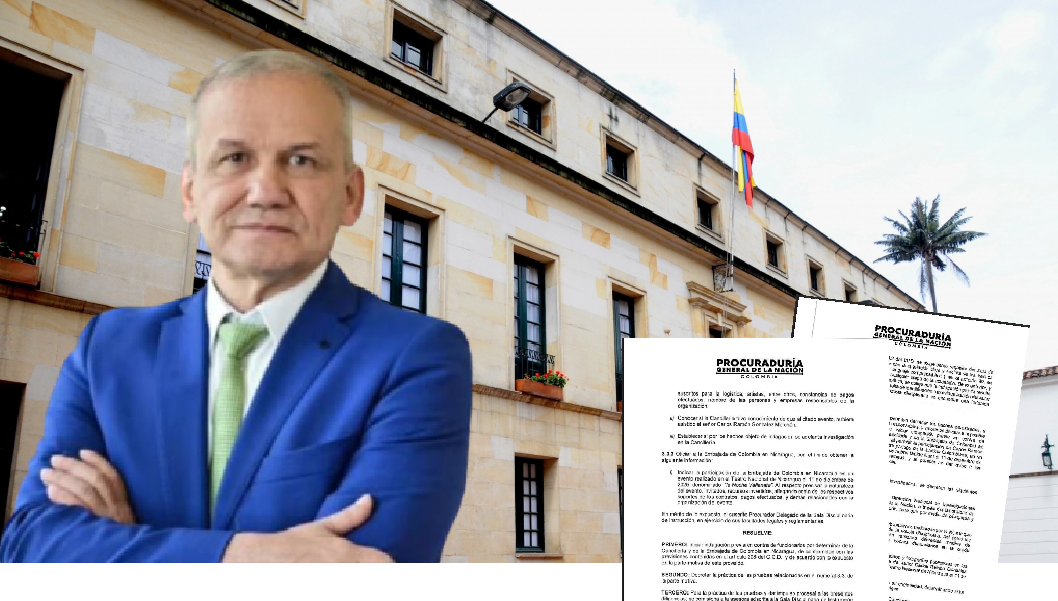 Procuraduría ordenó inspección a la Cancillería por parranda con Carlos Ramón González en Nicaragua