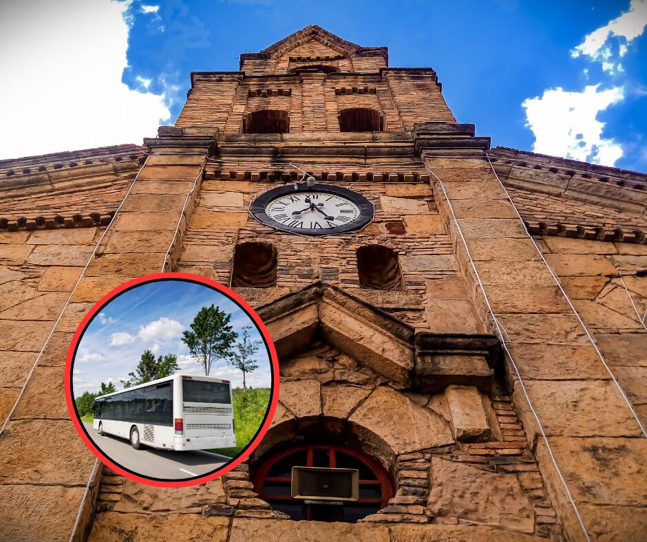 Iglesia principal Divino Salvador de Sopó y bus (Getty Images)