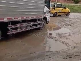 Tramo de la Avenida Circunvalar dañado. Foto: cortesía