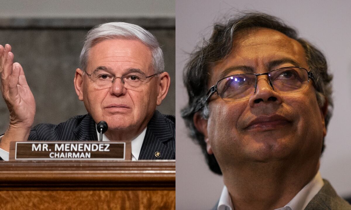 Bob Menéndez, senador estadounidense, y Gustavo Petro, presidente electo de Colombia. Fotos: Getty Images / Colprensa