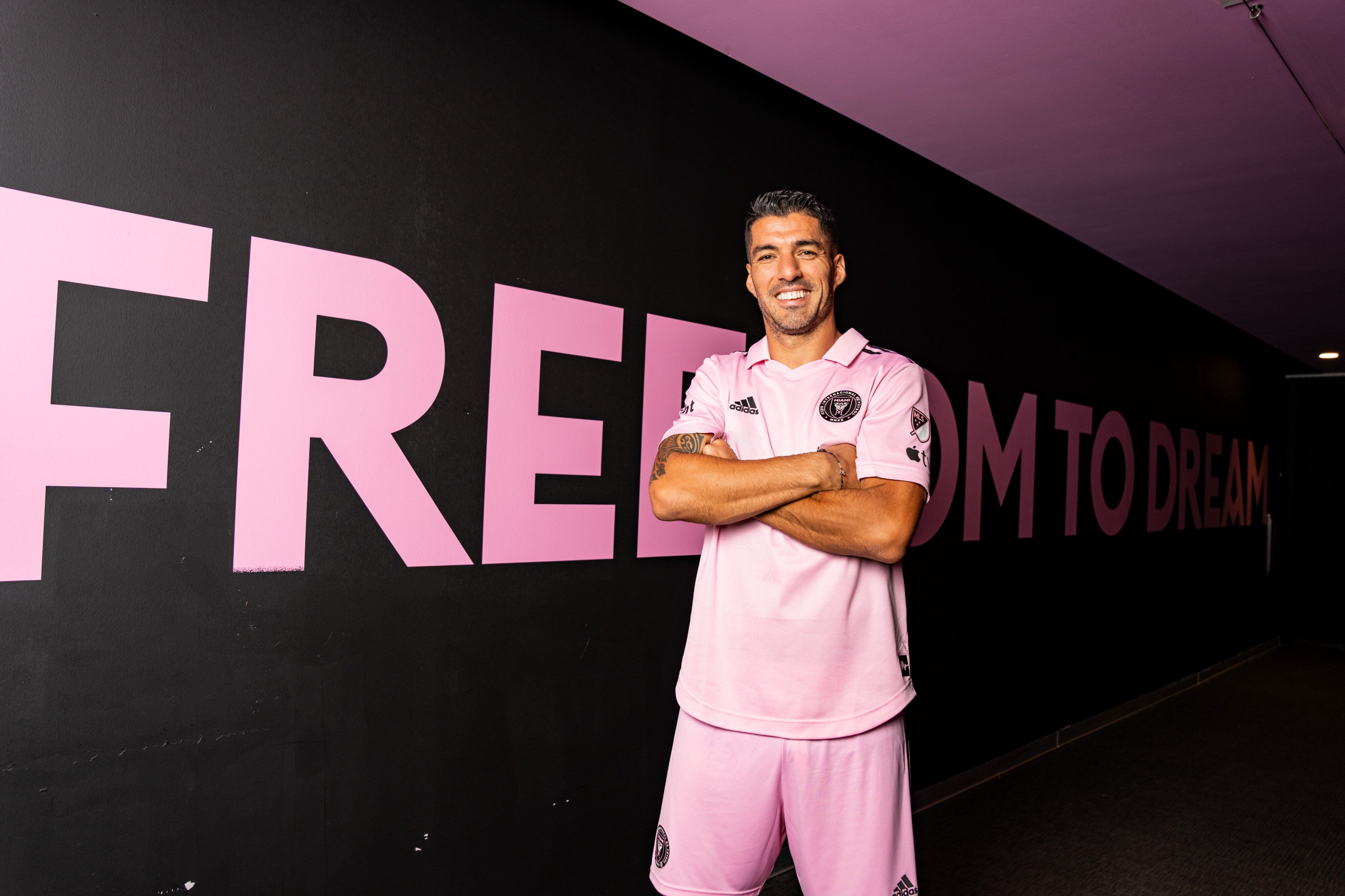 Luis Suárez en su presentación en el Inter Miami / @InterMiamiCF