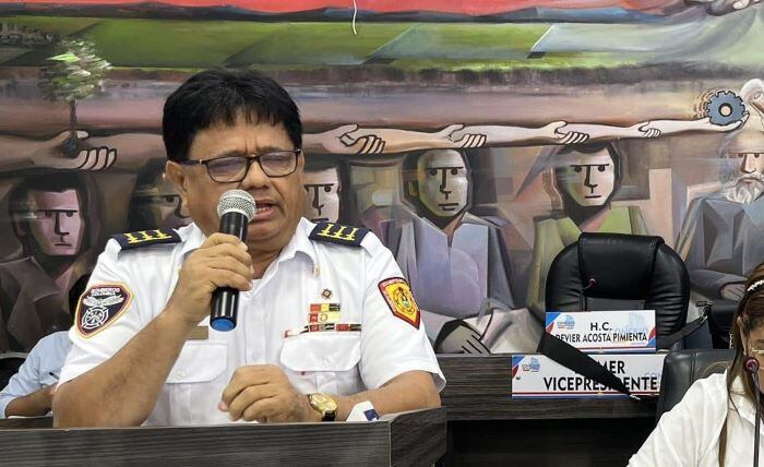 Jorge Arbeláez, director del Cuerpo de Bomberos de Montería.