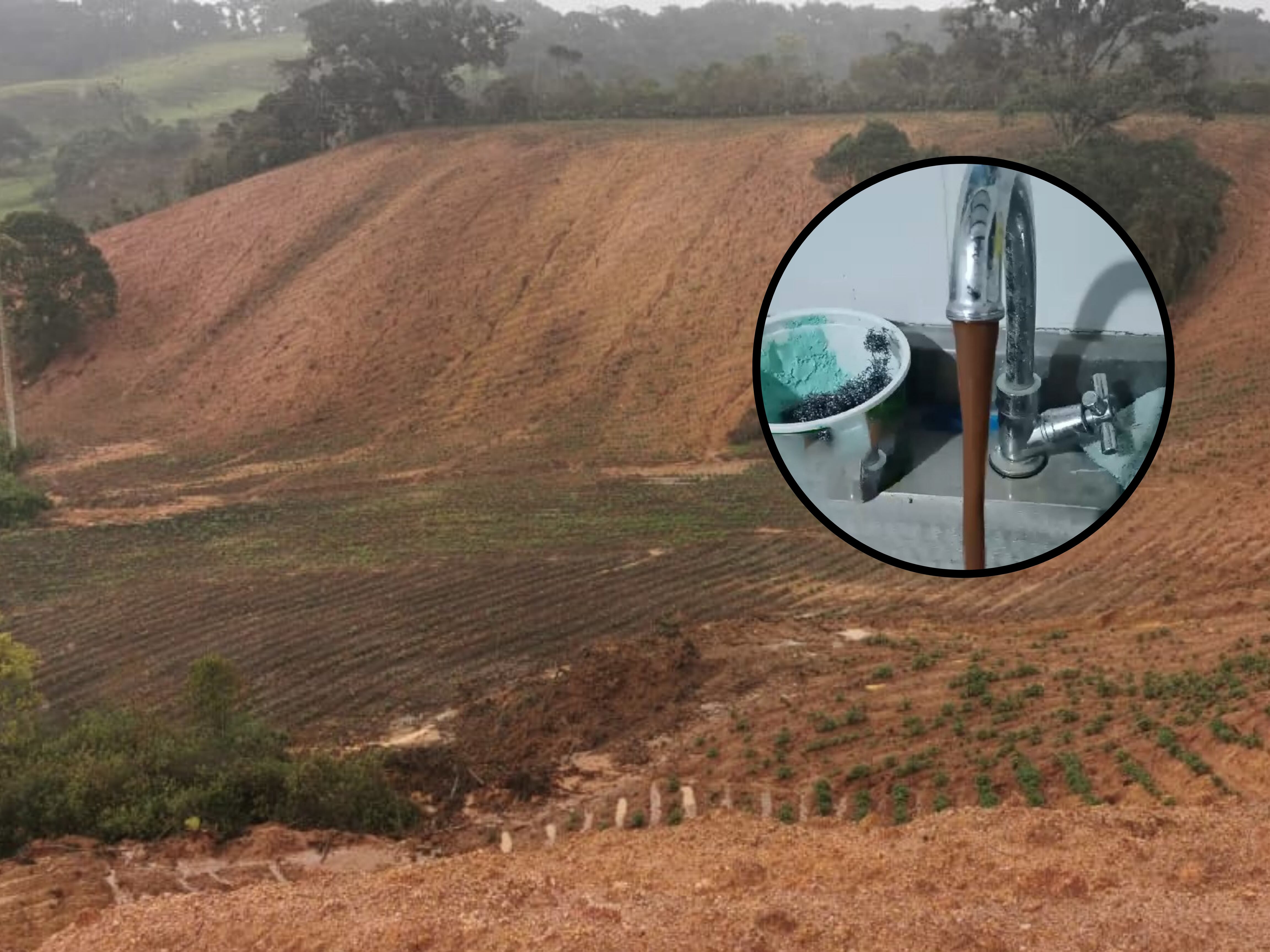 Por siembra ilegal de papa, más de 5.000 personas tenían problemas de contaminación del agua. Foto: Cortesía.