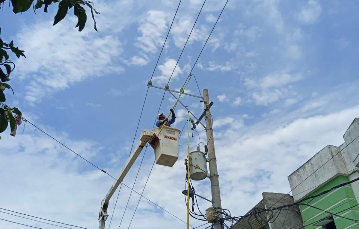 Zonas que permanecen sin servicio de energía eléctrica. Foto: Afinia.