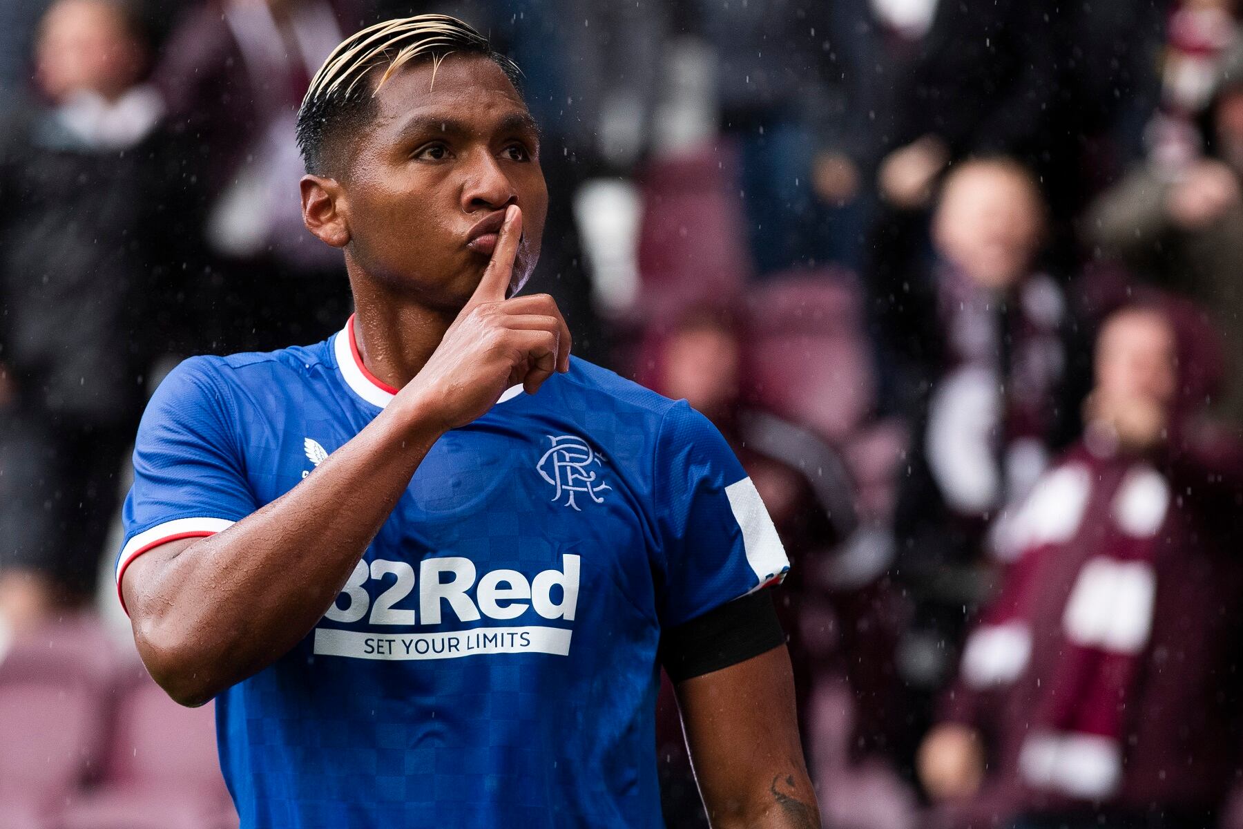 Alfredo Morelos celebra el gol ante el Hearts / Foto: Twitter - Rangers