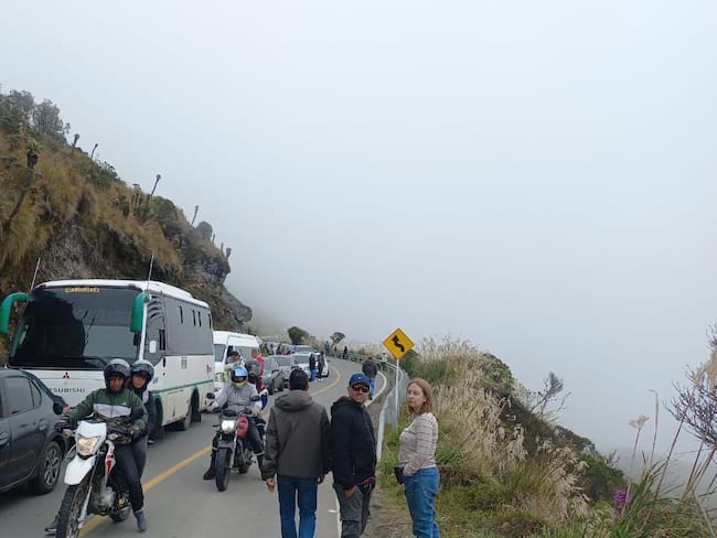 Así fue el panorama en la vía Murillo-Manizales en el cierre de la semana de receso escolar.