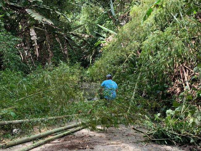 Edgar Giraldo, habitante afectado derrumbe, Salento, Quindío