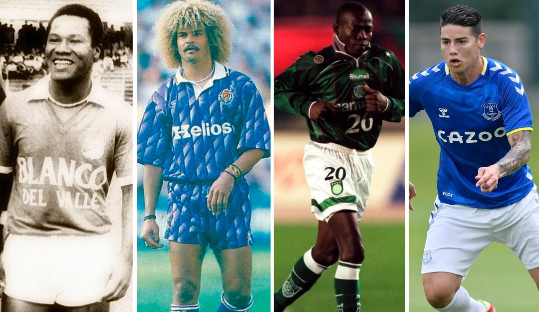 Willington Ortiz, 'Pibe' Valderrama, Faustino Asprilla y James Rodríguez