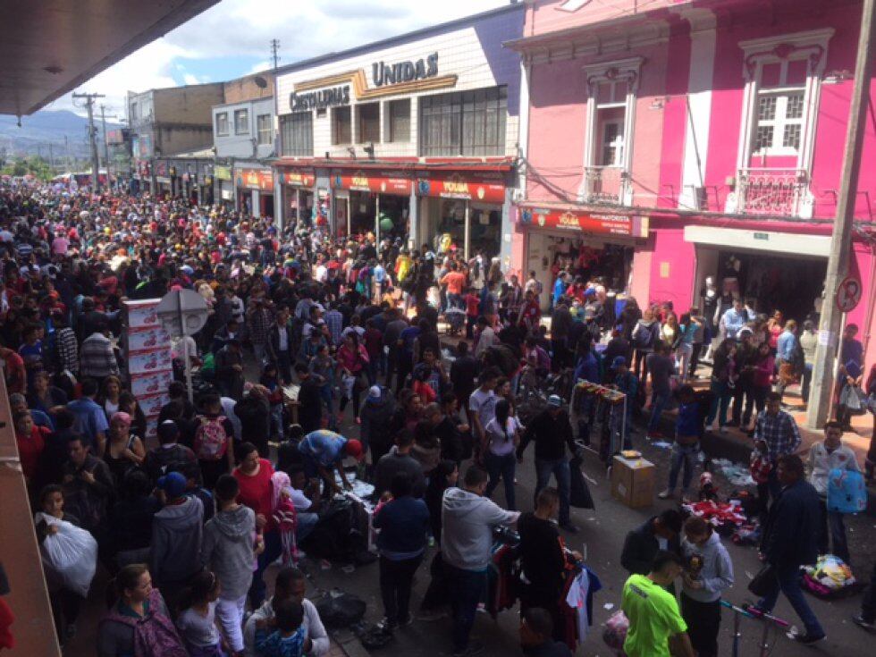 El sector de San Victorino es uno de los más concurridos en la ciudad.