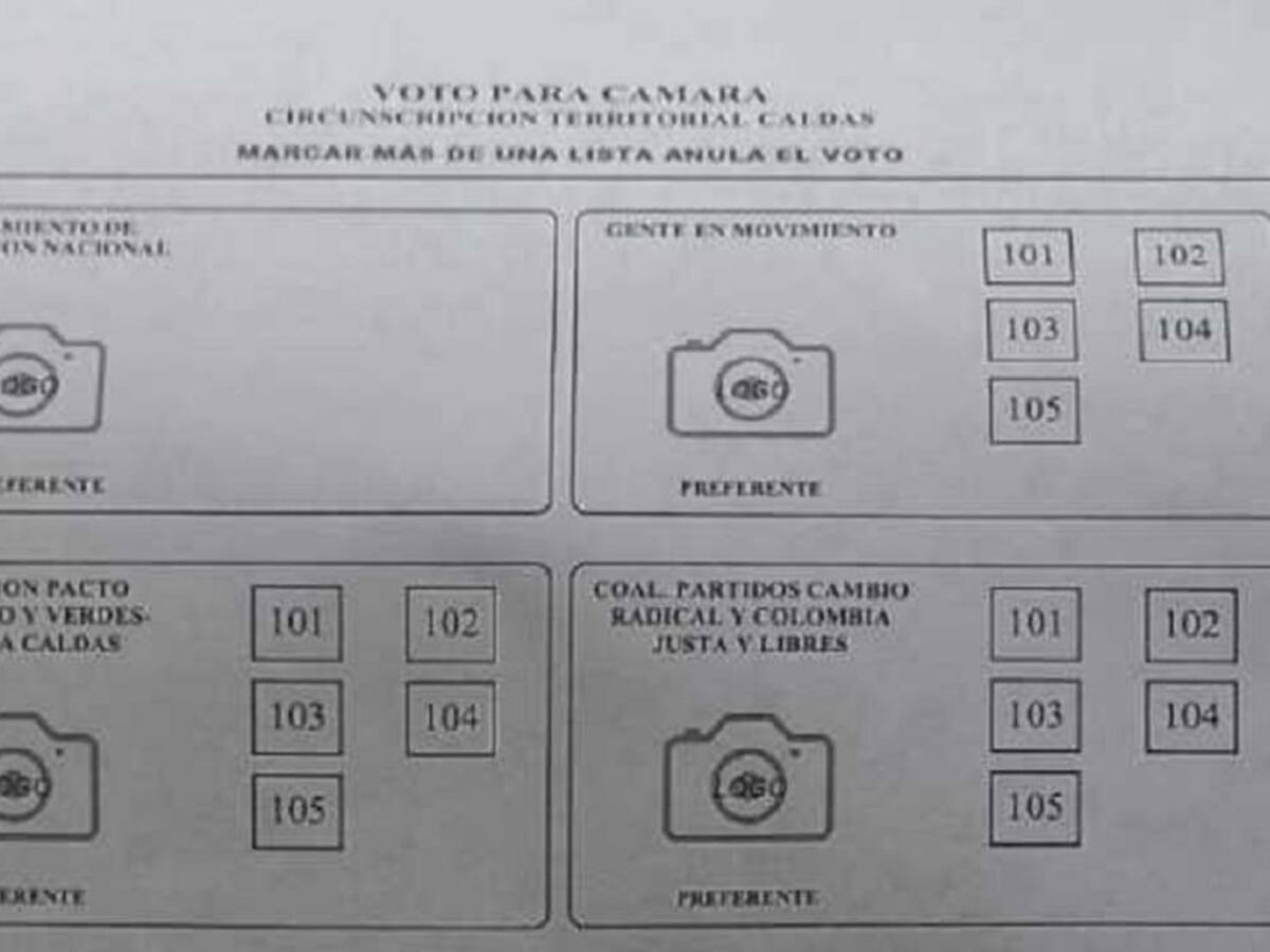Quedaron listos los tarjetones electorales de Caldas