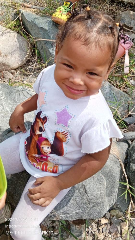 Fotografía de la niña Eileen Páez, desaparecida en la población de Roncesvalles, Tolima. Imagen que se publica por autorización de sus padres con fines informativos para dar con su paradero.
