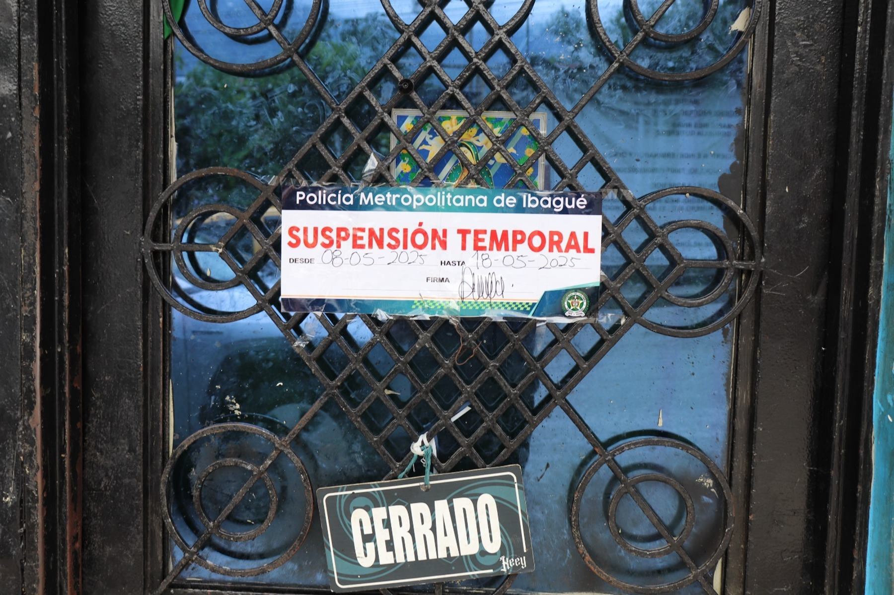 Cierre de una chatarrería en Ibagué