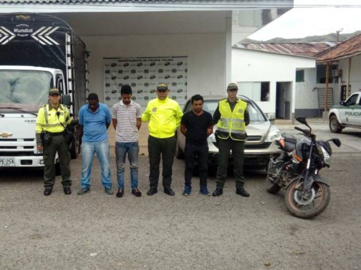 Policía capturó banda de asaltantes en el norte del Tolima