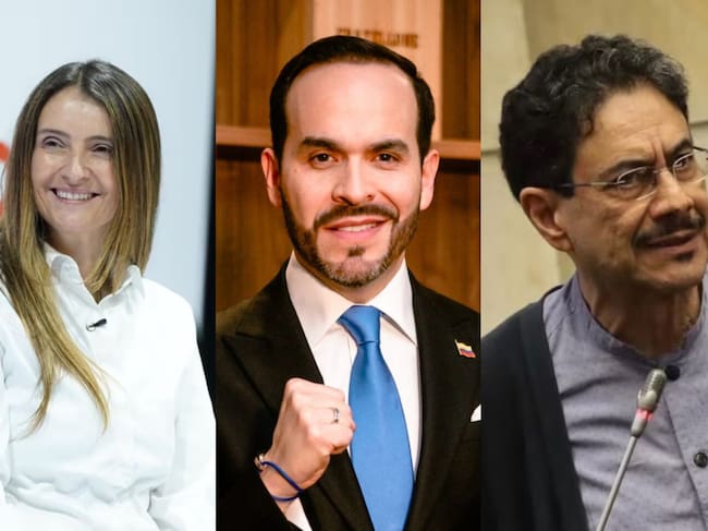 Paloma Valencia, Abelardo de la Espriella e Iván Cepeda.