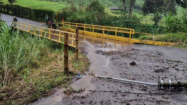 Afectaciones por lluvias en varios sectores del Quindío
