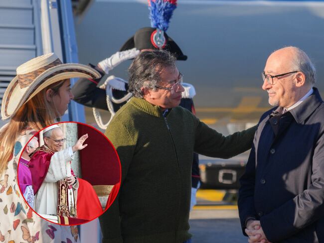 Presidente Gustavo Petro llega a Roma para asistir a al inicio del pontificado de León XIV.