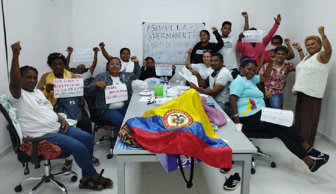 Los manifestantes exigieron contratación de albergue, viabilidad a los contratos, cumplimiento de metas en vivienda y mala atención