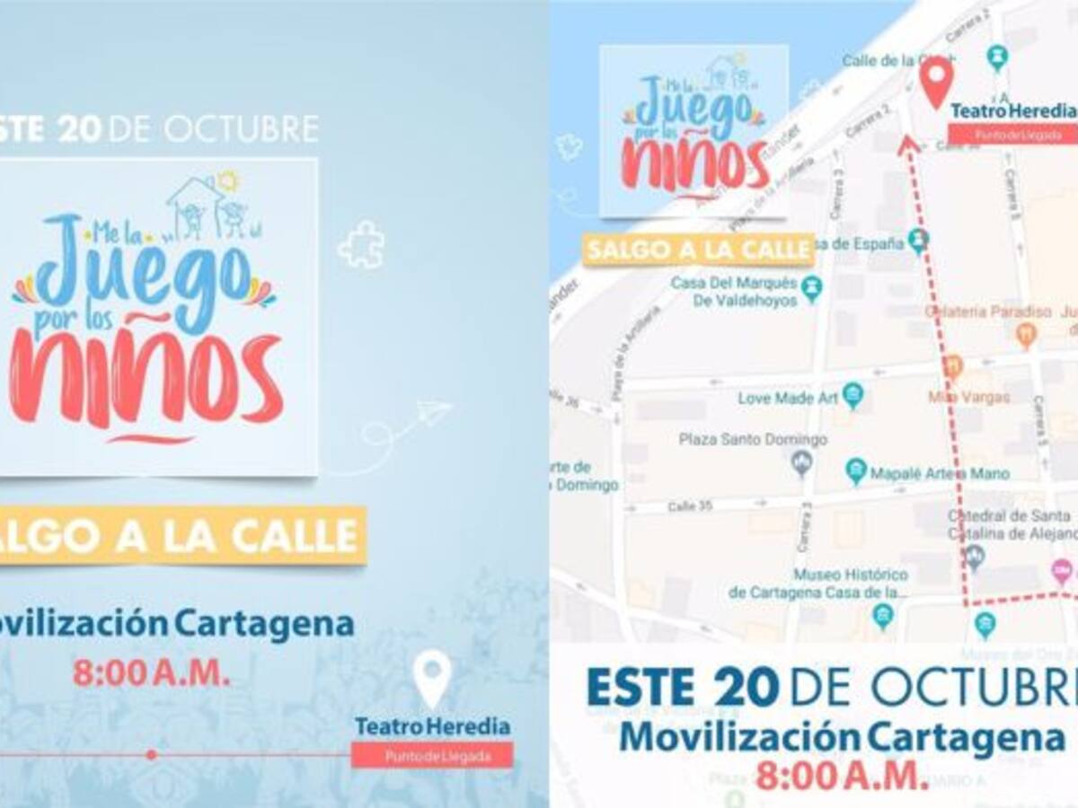 En Cartagena se realizará la movilización “Me la juego por los niños”