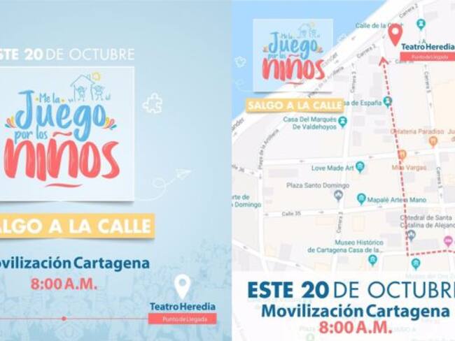 En Cartagena se realizará la movilización “Me la juego por los niños”