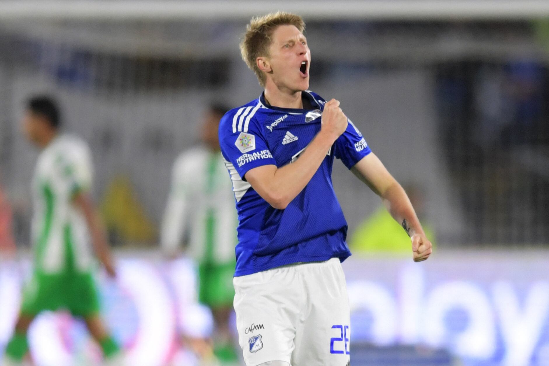 Andres Llinás, zagueroi central de Millonarios. (Photo by Raul ARBOLEDA / AFP) (Photo by RAUL ARBOLEDA/AFP via Getty Images)