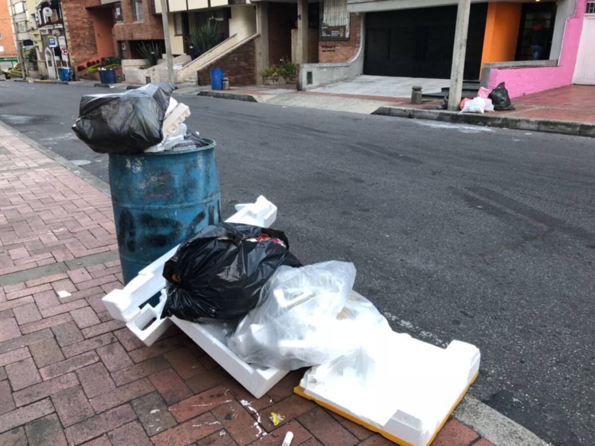 Basura en calles de Bogotá