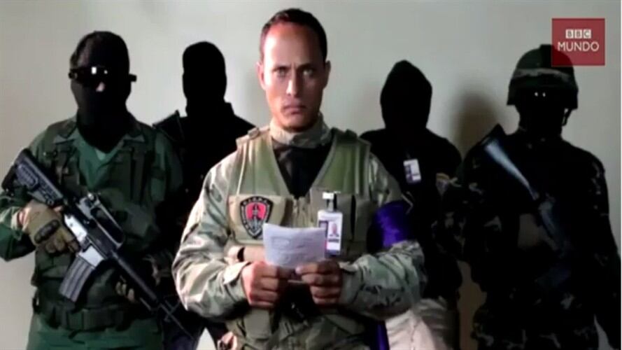 Óscar Pérez, el piloto del helicóptero del CICPC. Foto: Imagen tomada de BBC Mundo.