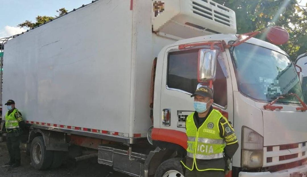 El vehículo era llevado a la ciudad de Bogotá. 