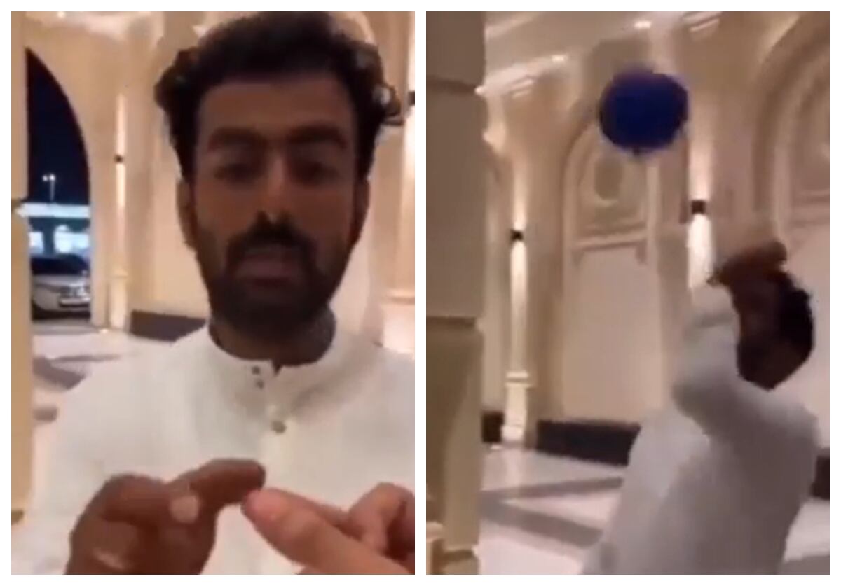 Qatarí da patadas a desconocidos que le hicieron broma en medio del Mundial Qatar