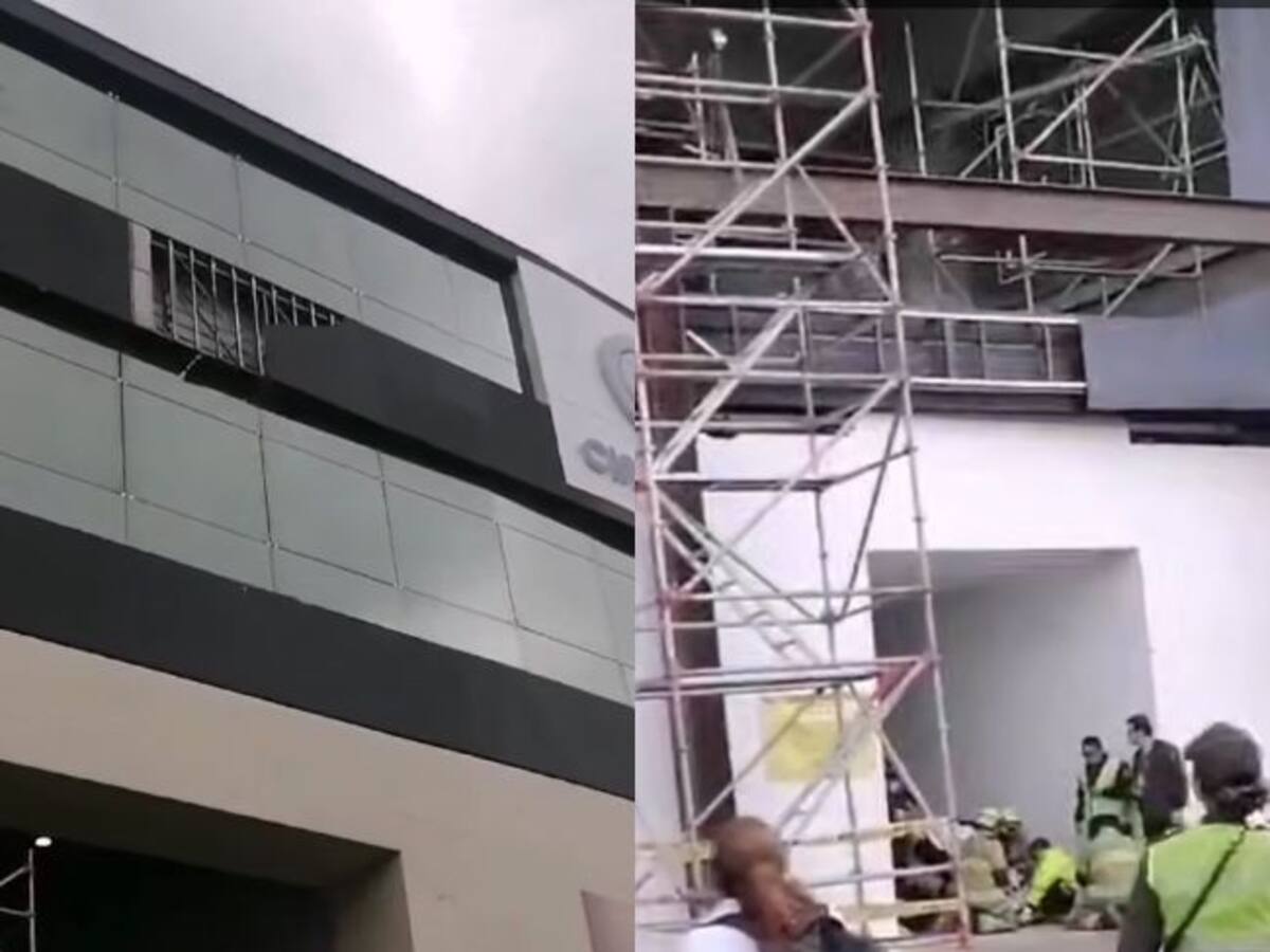 Adulto mayor resultó herido por caída de una estructura en centro comercial de Bogotá