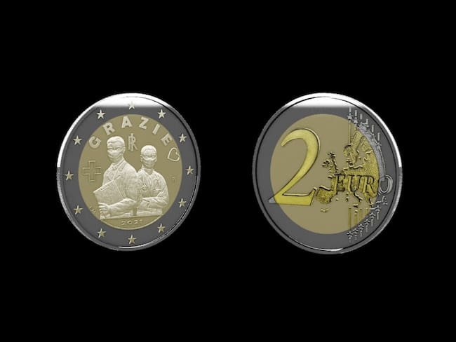 Italia crea moneda para homenajear a sus médicos durante la pandemia