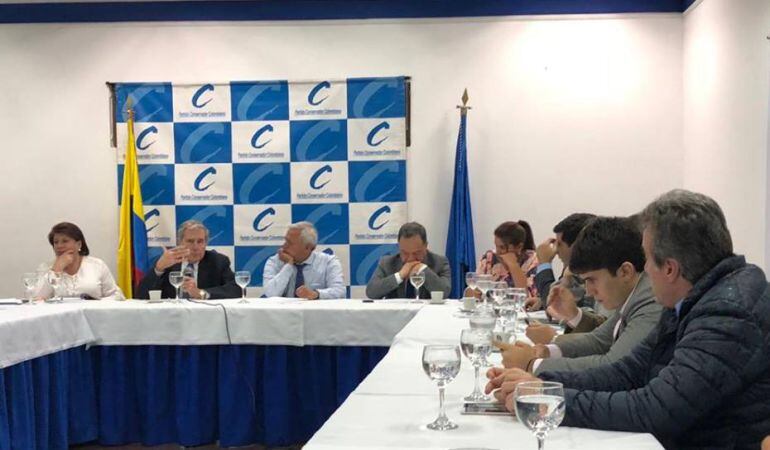 Foto del partido Conservador, uno de los que menos identificación genera en los ciudadanos, según la encuesta.