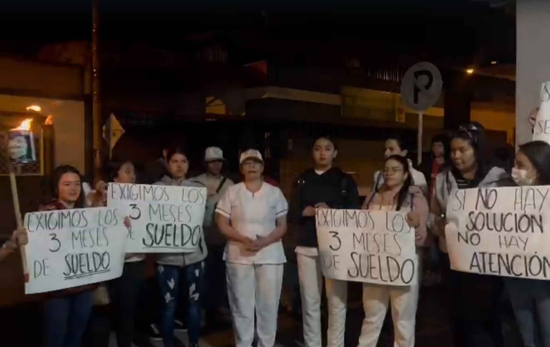 Protesta trabajadores en Cajamarca