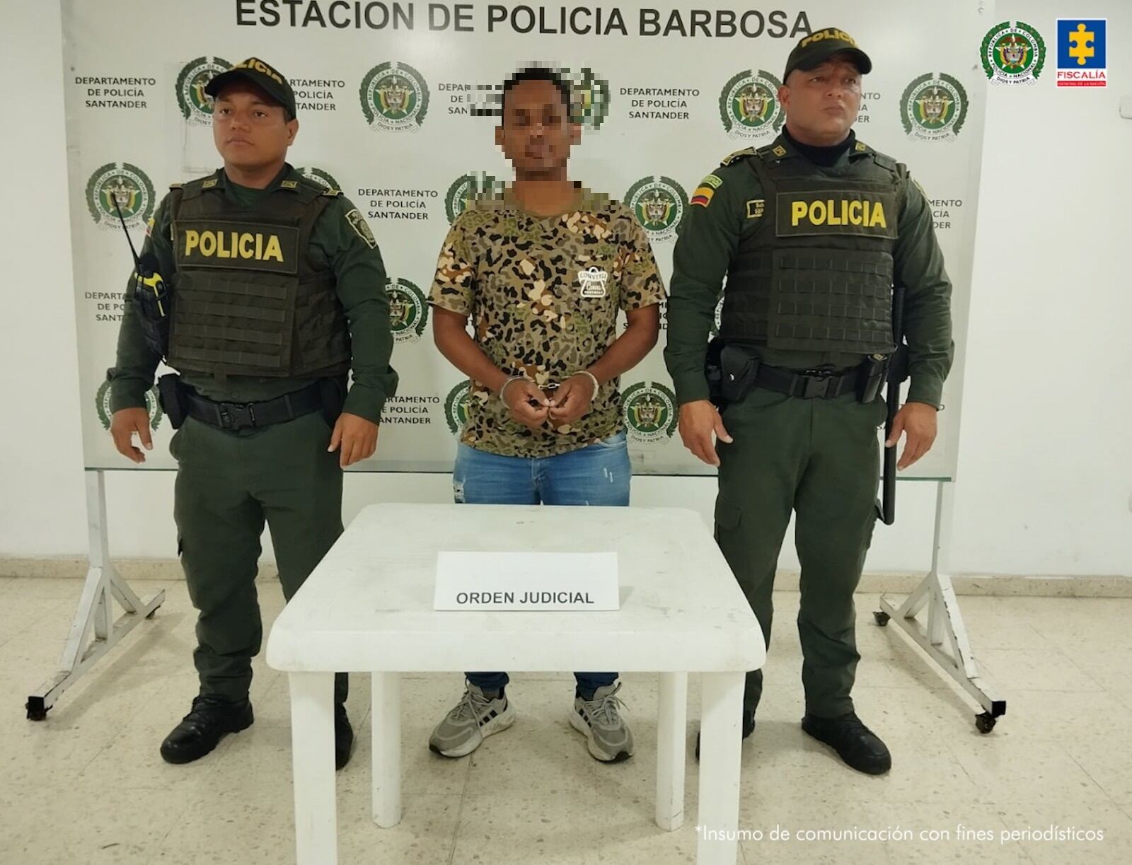 A la cárcel presunto responsable de hurtar mas de 400 millones de pesos en San Pedro de los Milagros. Foto: Cortesía Fiscalía.