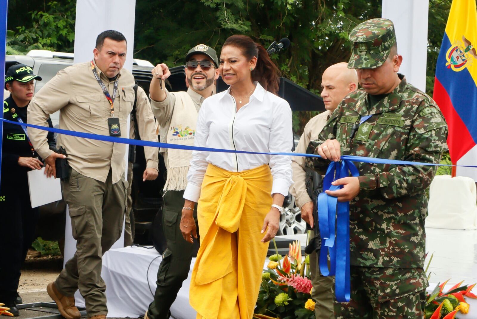 Presidente y gobernadora de Sucre entregan corredor vial que conecta a Sincelejo con Tolú. Foto: suministrada.