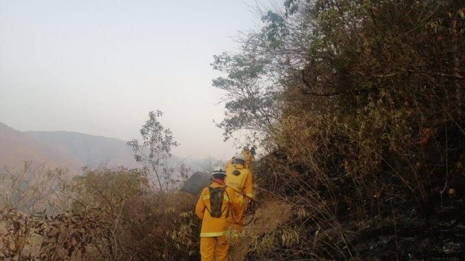 El incendio forestal en Liborina, Antioquia, estuvo activo durate tres días. Foto: Dagran.