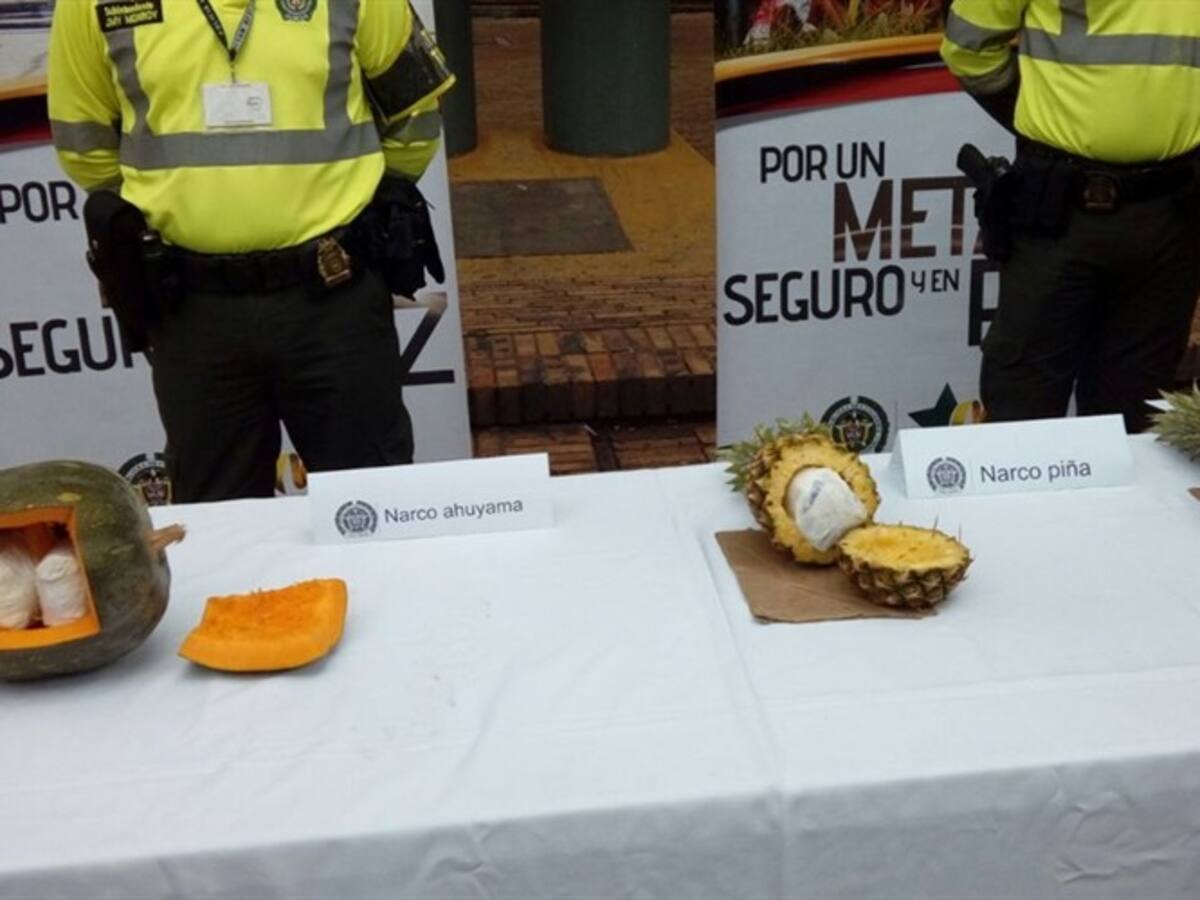 Decomisan "narco piñas" y "narco ahuyamas" en el Meta