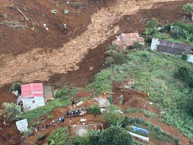 Zona de emergencia en Bello, Antioquia. Cortesía.