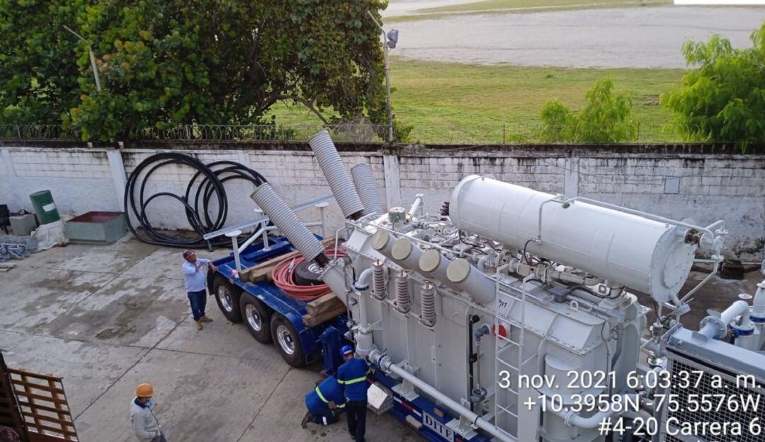 Se adelantan labores para instalar un equipo móvil en la subestación Bocagrande que abastece parte de la zona turística de la ciudad.