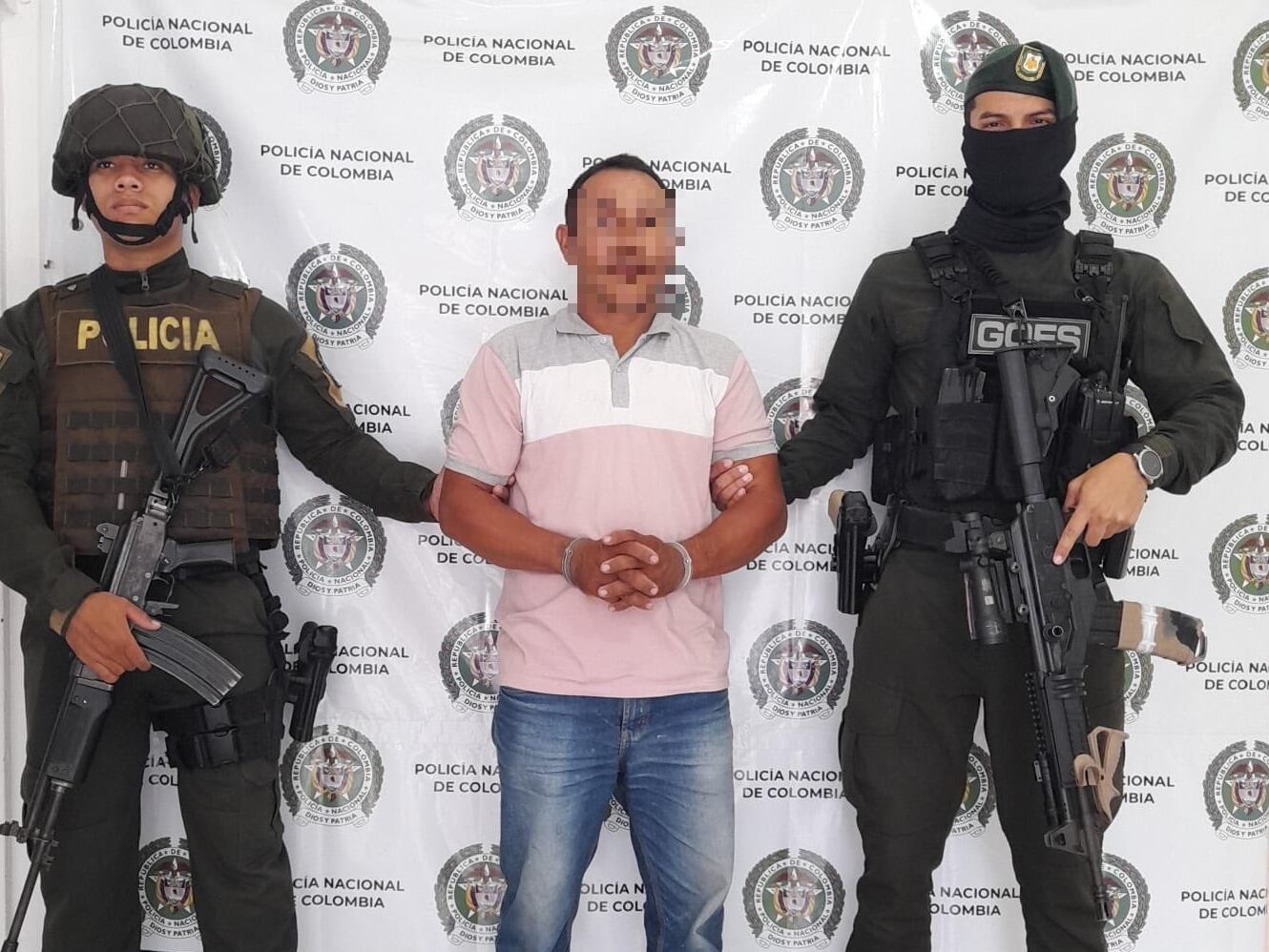 Alexander Mazo Cartagena capturado- foto gobernación de Antioquia