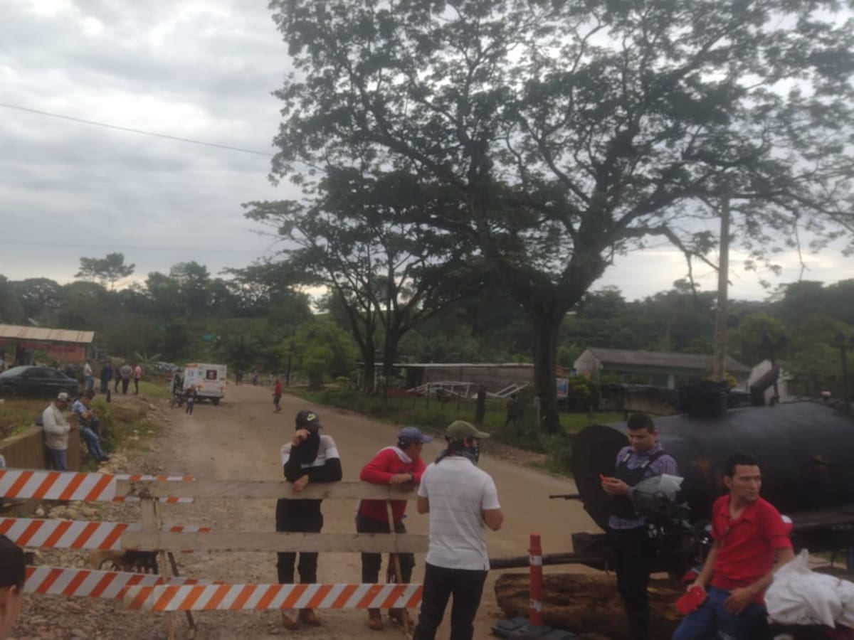 Protestas en zona rural de Tibú por presunto incumplimiento de la gobernación