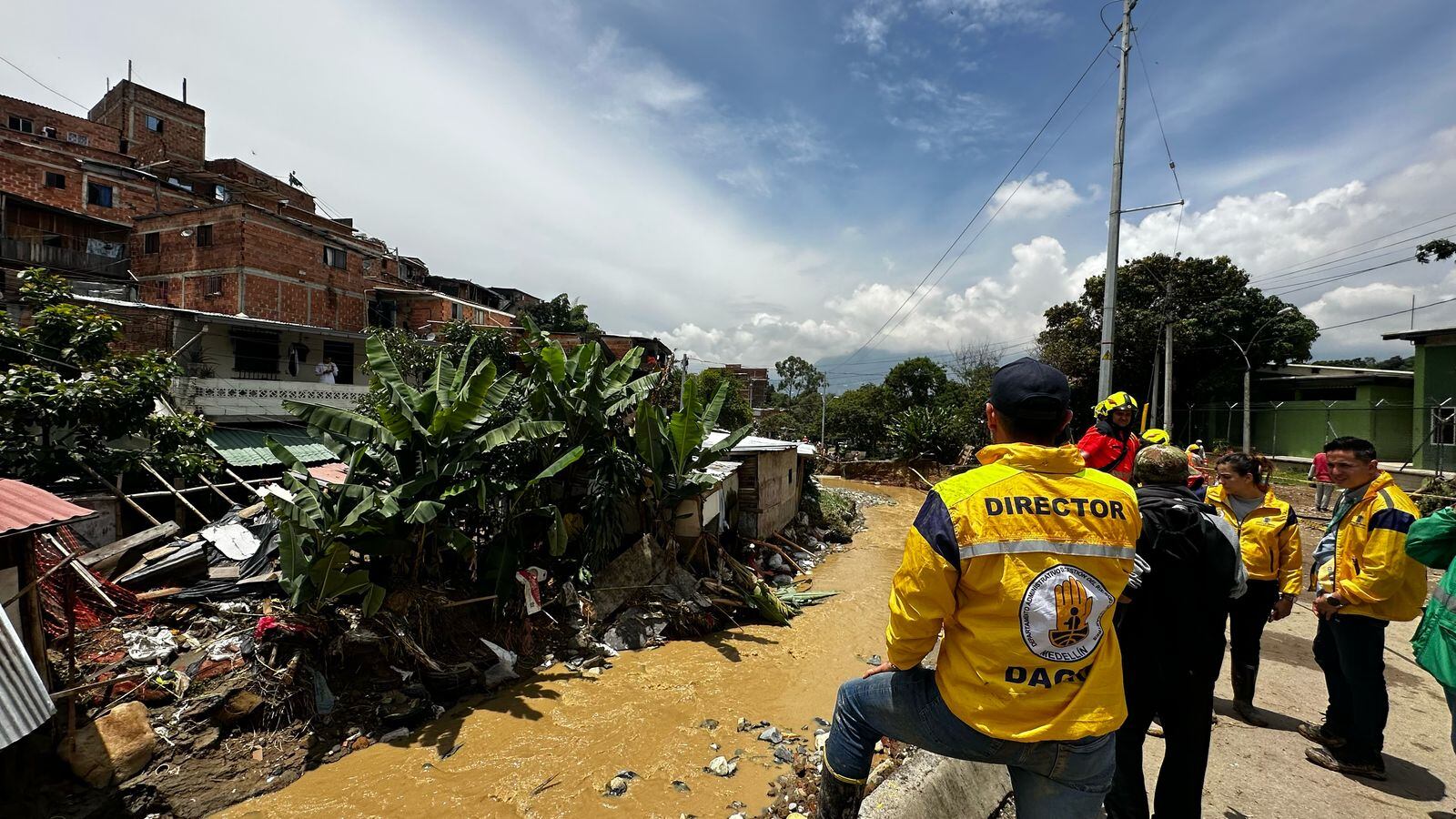 Afectaciones tras las lluvias en el corregimiento de Altavista. Foto: alcaldía de Medellín.