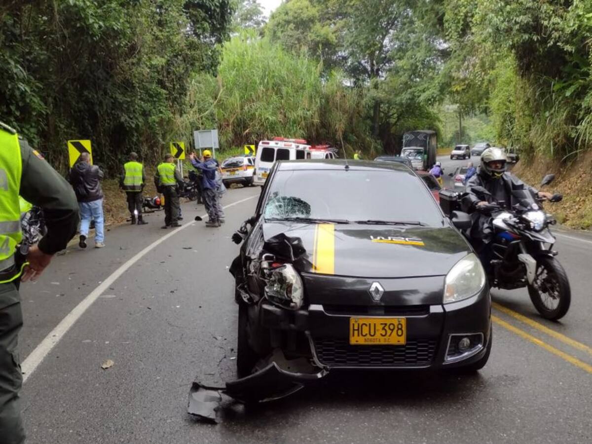 Motociclista resultó gravemente herido en accidente en Armenia-Montenegro