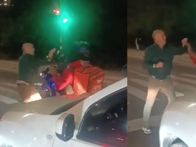 Fuerte caso de agresión en Bogotá:Rappitendero golpeó a un hombre en el norte de la ciudad