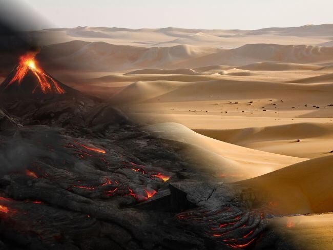 Imagen de referencia sobre la mancha negra encontrada por la NASA en el Sahara. / Getty Images