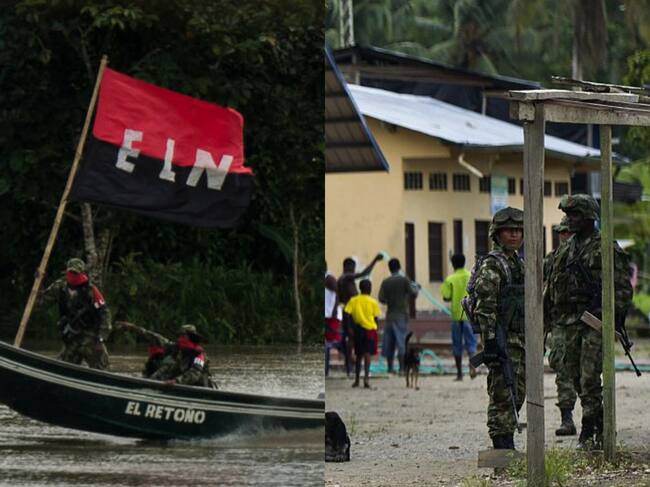 Bandera del ELN y conflicto armado en Chocó / imagen de referencia. Foto: Getty Images