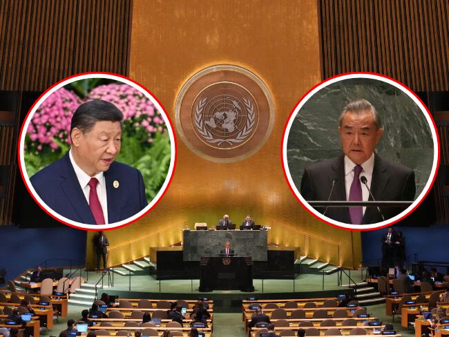 El presidente de China, Xi Jinping (i), y su canciller, Wang Yi (d).
(Foto: Getty / Caracol Radio)