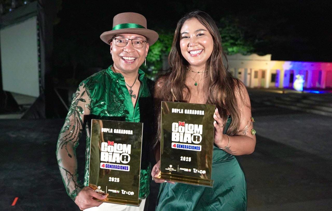 Herwin Carreño y Dazzling Geymar, ganadores de Colombiar 4 generaciones. Foto: Fontur.
